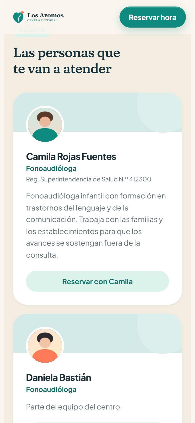 Equipo del centro