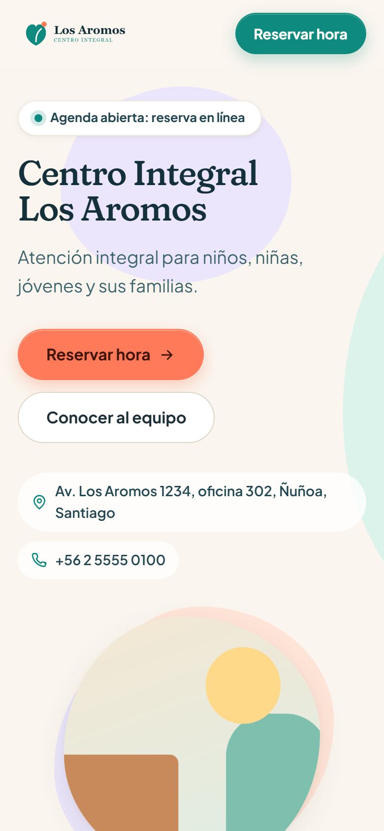 Página del centro